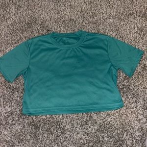 SHEIN teal cropped t-shirt size M